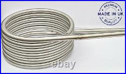 Hot tub heater coil with 3/4 BSP thread ends stainless steel outdoor water