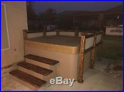 Hot tub in good cond from Xtreme Backyards High-end cvr & custom privacy/steps