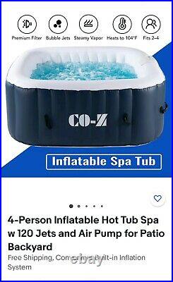 Hot tub inflatable and portable