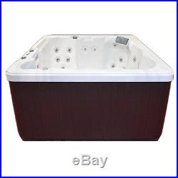 Hudson Bay Spas Sterling White Shell Stainless Steel 6 Person 29 Jet Spa with St