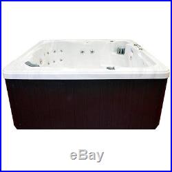 Hudson Bay Spas Sterling White Shell Stainless Steel 6 Person 29 Jet Spa with St