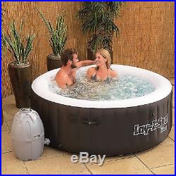 INFLATABLE HOT TUB 4-Person Heated Jets Pool Jacuzzi Portable Spa BUBBLE MASSAGE