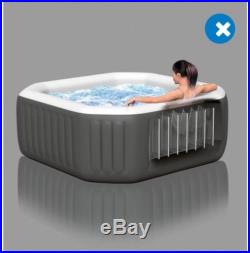 Inflatable Hot Tub 120 Jet 4 Person Octagonal Spa Sale Inflate Outdoor Indoor