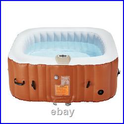 Inflatable Hot Tub, 2-6 Person Portable SPA Blow Up Hot Tub with Built in Heater