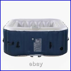 Inflatable Hot Tub 4-6 Person Blow Up Portable Spa w Heater & Bubble Jets
