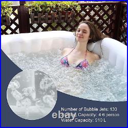 Inflatable Hot Tub 6 Person, Portable Air Jet Spa Outdoor Heater Blow up Hottub
