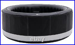 Inflatable Hot Tub 6 Person Portable Jetted Spa Round MSpa Black Plug And Play