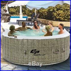 Inflatable Hot Tub 6 Person Portable Spa Hottub Pool Outdoor Massage Tub w Cover