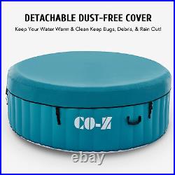 Inflatable Hot Tub 6ft Portable Pool and Bathtub w Air Jets Heater Cover Teal