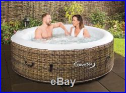 Inflatable Hot Tub Jacuzzi Pool Spa 4 Persons Garden Indoors Outdoors Relax