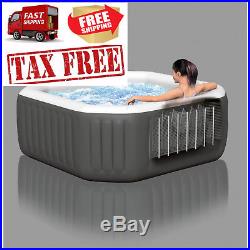 Inflatable Hot Tub Jacuzzi Spa 4 Person Portable Massage Jets Portable with Cover