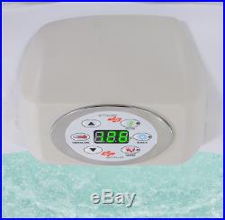 Inflatable Hot Tub Outdoor Jets Portable Heated Bubble Massage Spa 210 Gallons