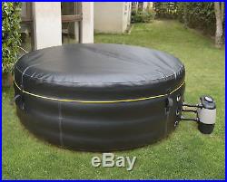 Inflatable Hot Tub Pinnacle Spa Deluxe, Portable 4-Person 70-In Black