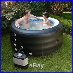 Inflatable Hot Tub Pinnacle Spa Deluxe, Portable 4-Person Black