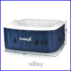 Inflatable Hot Tub Portable Jacuzzi 4 Person New Outdoor Spa Hottub Massage Pool