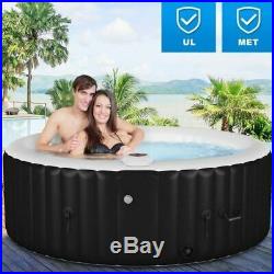 Inflatable Hot Tub Portable Spa 4 Person Bubble Jets Massage Jacuzzi With Cover