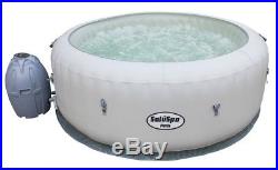 Inflatable Hot Tub Portable Spa 4 Person Softtub Pool LED Light Show Spa Box
