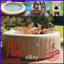 Inflatable Hot Tub Portable Spa Jacuzzi Massage Heated Pool 4 Person Intex New
