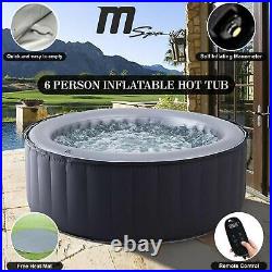 Inflatable Hot Tub Silver Cloud 6 Bathers Portable Bubble Spa Garden Pool MSPA