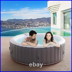 Inflatable Hot Tub Spa, 2-4 Person Portable Hottub 71'' X 25.6'' Outdoor Blow up
