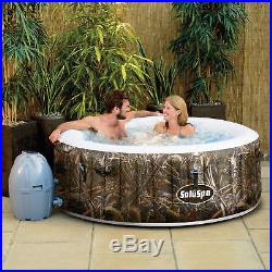 Inflatable Hot Tub Spa MAX-5 AirJet 4-Person Portable Realtree Patio Garden LED