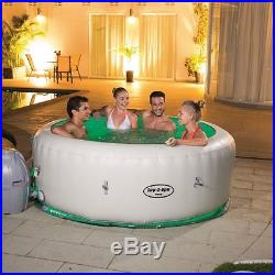 Inflatable Hot Tub Spa Portable Cushioned 4-6 Person Bubbles Jets Heated to 104