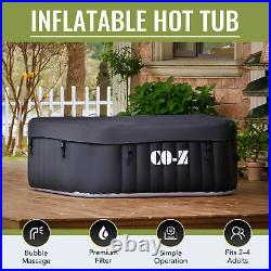 Inflatable Hot Tub w 120 Jets 4 Person Spa Pool Outdoor Indoor Sauna Baths Tub