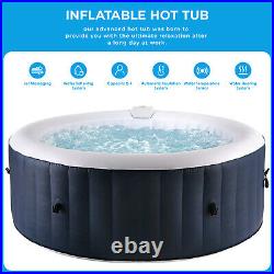 Inflatable Hot Tub with 120 Bubble Jets & Tub Cover Built in Heater/Pump for 2-4