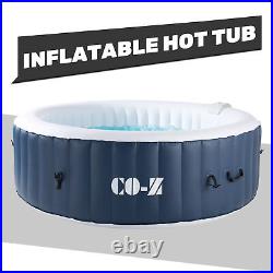 Inflatable Hottub for 6 Portable 7'x7' Tub Bath for Patio Backyard & More