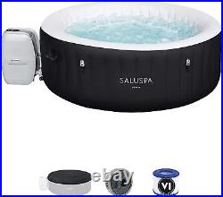 Inflatable Portable Hot Tub Airjet Spa with LED Light Digital Control Panel 6 ft