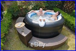 Inflatable Portable Hot Tub Spa Bath Massage 4 Person Heated Outdoor Cover NEW