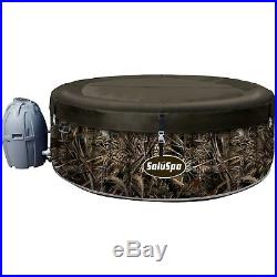 Inflatable Spa Hot Tub 4 Person Portable Patio Garden Led Realtree Max 5 Airjet
