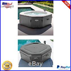 Inflatable Spa Portable Hot Tub Heated 120 Bubble Jets 4 Person Jacuzzi Massage