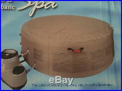 Inflatable portable hot tub bubble blow up soft heated massage spa in a box pool