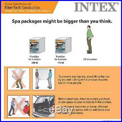 Intex 120 Bubble 4 Person PureSpa Jets Octagonal Portable Hot Tub Massage