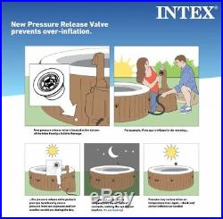 Intex 120 Bubble Jets 4-Person Octagonal Portable Inflatable Hot Tub Spa