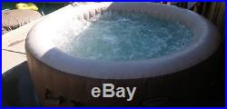Intex 120 Bubble Jets 4-Person Round Portable Inflatable Hot Tub Spa