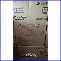 Intex 140 Bubble Jets 6-Person Octagonal Portable Inflatable Hot Tub Spa 28437WL