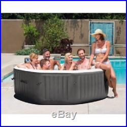 Intex 140 Bubble Jets 6 Person Octagonal Portable Inflatable Hot Tub Spa Pool