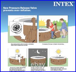 Intex 140 Inflatable Hot Tub, Bubble Jets, 6-Person, Octagonal Portable Spa