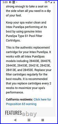Intex 28409E PureSpa Portable Bubble Jets Spa 6 Person Inflatable Round Hot Tub