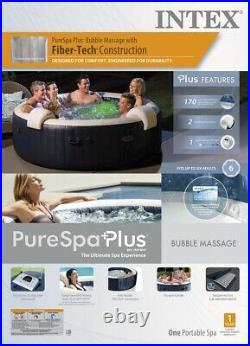 Intex 28431E 6Person PureSpa Plus 85in X 28in Inflatable Bubble Massage Set