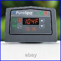 Intex 28439EP PureSpa Plus Greywood Inflatable Hot Tub Bubble Jet Spa, 77 x 28