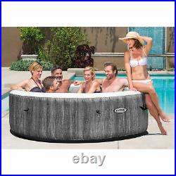 Intex 28441EP PureSpa Plus Greywood Inflatable Hot Tub Bubble Jet Spa, 85 x 28