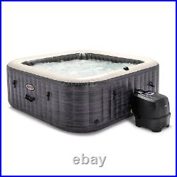 Intex 28451EP PureSpa Plus Greystone Inflatable Square Hot Tub Spa, 94 x 28