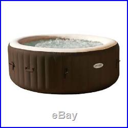 Intex 4 Person Hot Tub Spa with Cup Holder Tray & Inflatable Headrest (2 Pack)