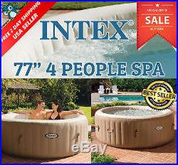 Intex 77-inch 4-People Spa Portable Bubble Massage Relax Health Heat Jacuzzi Set