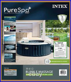 Intex 85inx28in PureSpa Plus Round 6 Person Portable Inflatable Hot Tub 28431EP