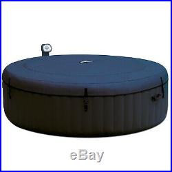 Intex Inflatable 6 Person Outdoor Hot Tub + Non Slip Seat Insert (Open Box)