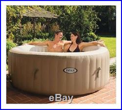 Intex Inflatable Hot Tub Spa Portable 4 Person Bubble Jets Therapy Built In Pump